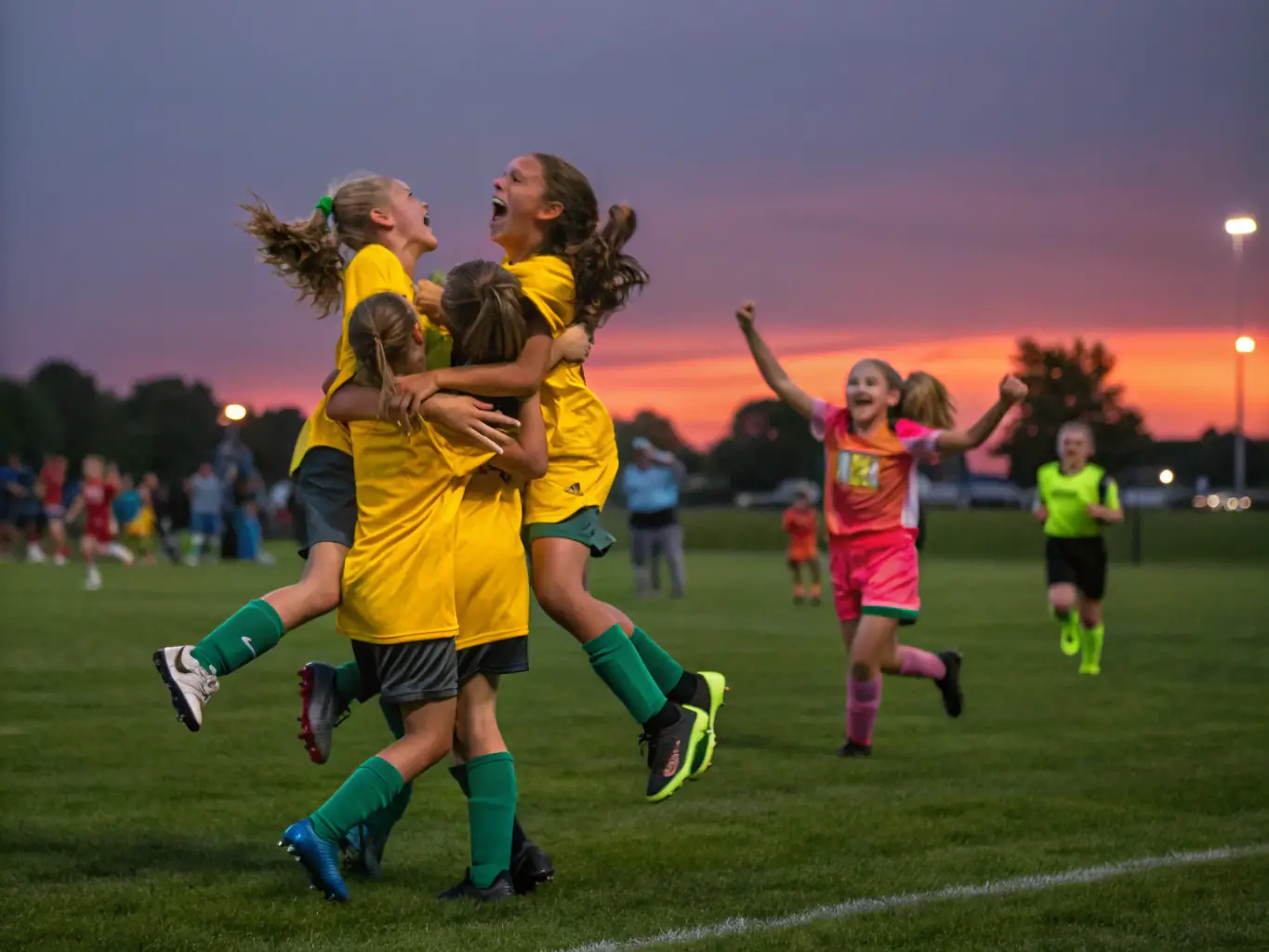 A captivating image of players celebrating a goal during the FIFA Women's World Cup, showcasing the passion and global reach of the tournament.